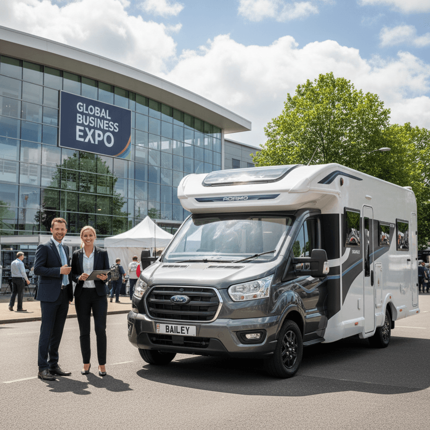 Motorhome hire for trade fairs and corporate events from Why Knott Hire