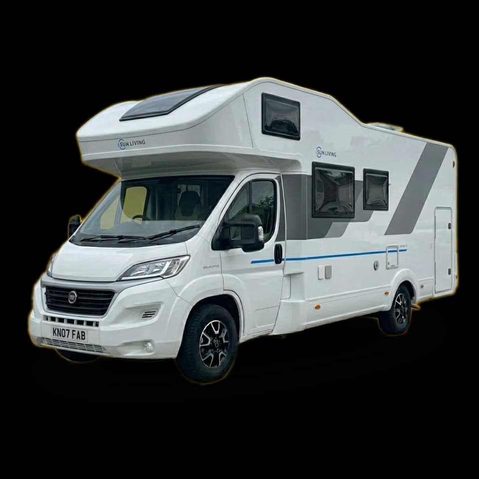 Crystal, a luxury family motorhome available to hire from Why Knott Hire in South Wales