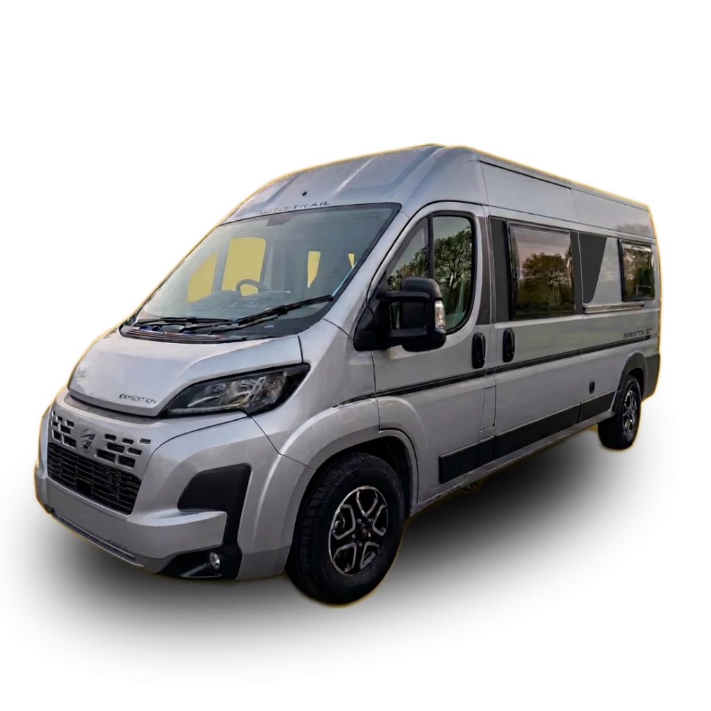 Jessie, a luxury low-profile camper van for hire from Why Knott Hire in South Wales